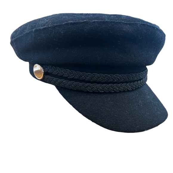 Zara Braided Black Pageboy Cap - Picture 1 of 3